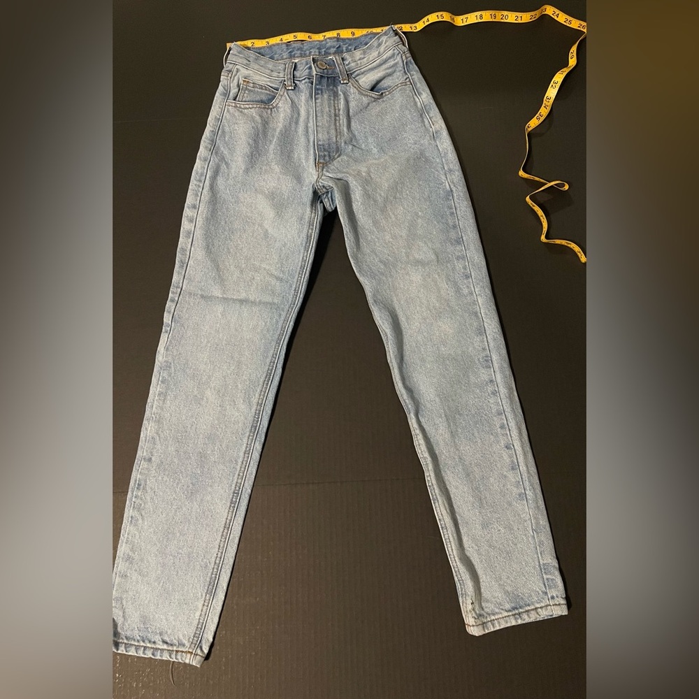 Woman’s blue jeans